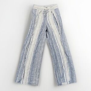 Express Linen Blend Split Leg Pants Womens Size XS Coastal Resortwear Summer